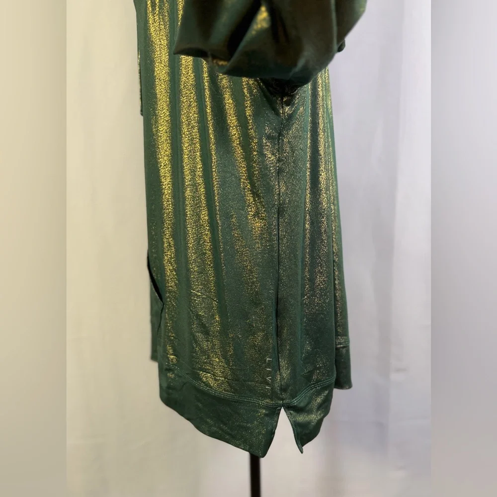 Livi by Lane Bryant Shimmering Green Gold Hoodie ECO Friendly- Plus Size 22/24 - Picture 9 of 15